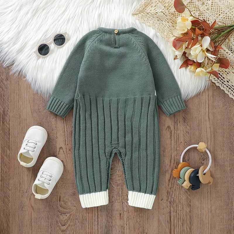 Baby Romper Knit Cute Cartoon Bear Newborn Girl Boy