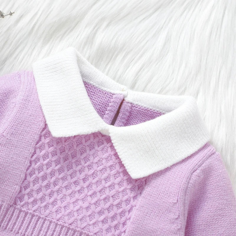 Newborn Baby Rompers Set Wrap Feet Warm Infant with hair bow.
