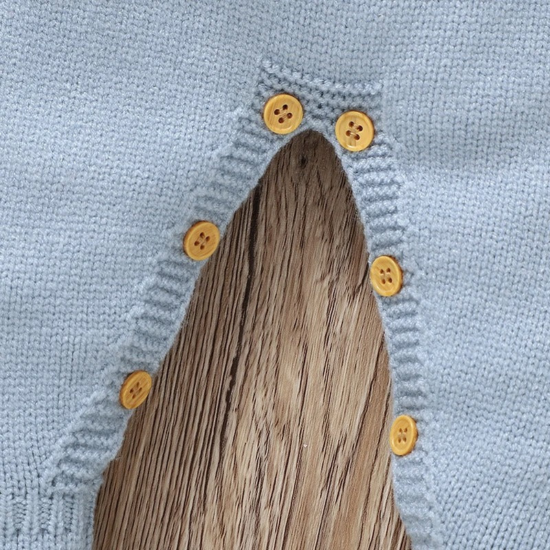 Cute Bears Newborn Boys Girls Jumpsuit Long Sleeve Foot Wrap.