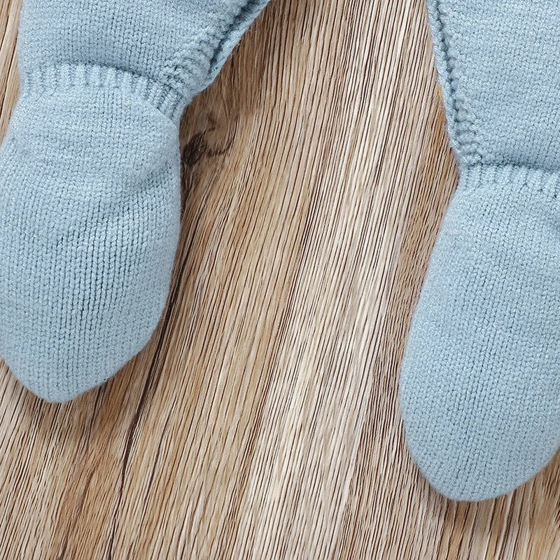 Newborn Baby Romper Knitted Long Sleeve Autumn Foot Wrap.
