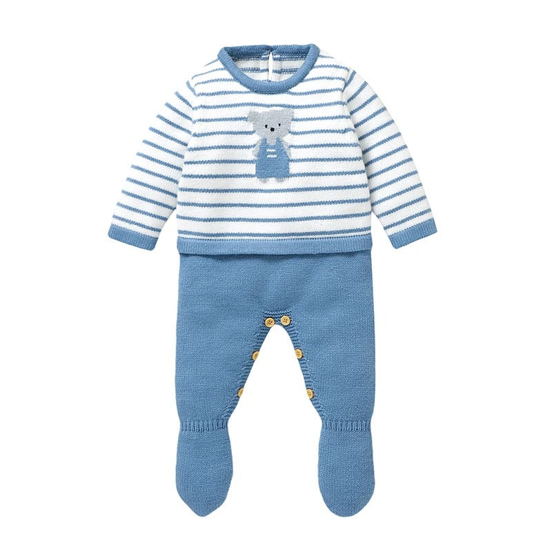 Baby Knit Rompers One Piece Cartoon Bear Newborn.