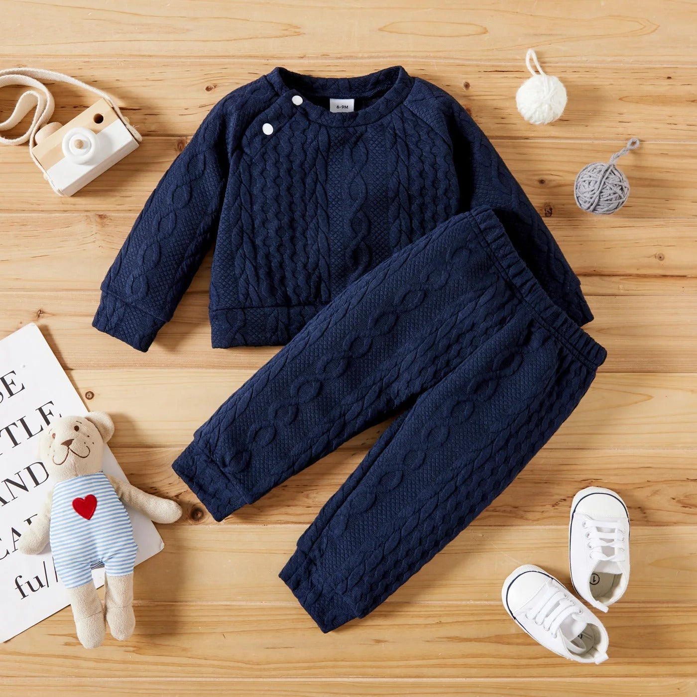 7 Colors Newborn Baby Girl Boy Clothes Set Solid Color Long Sleeves Top+Pants.
