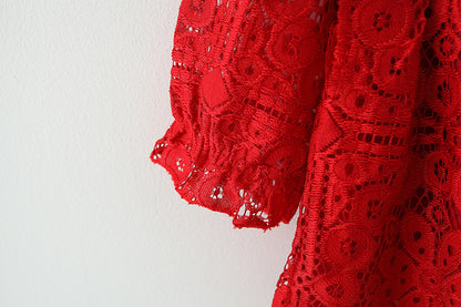 Doll Collar Long Sleeve Lace Baby Dress.