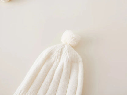 Full Sleeve Knitted Newborn Infant Boys Girls Jumpsuits Hats Outfits Sets