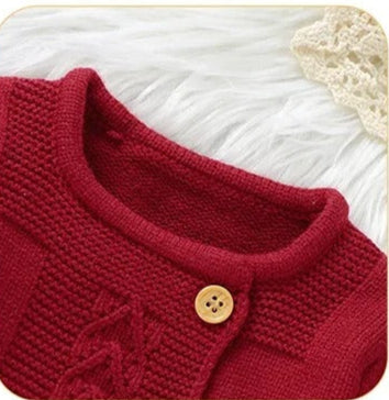Baby Clothes Set Knit, warm Infant Sweater, Trousers, Leggings, Autumn.