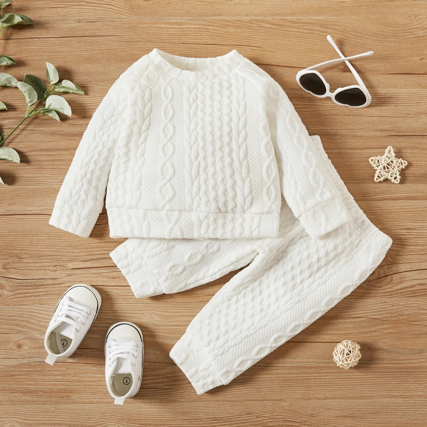 7 Colors Newborn Baby Girl Boy Clothes Set Solid Color Long Sleeves Top+Pants.