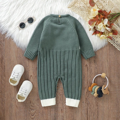 Baby Romper Knit Cute Cartoon Bear Newborn Girl Boy