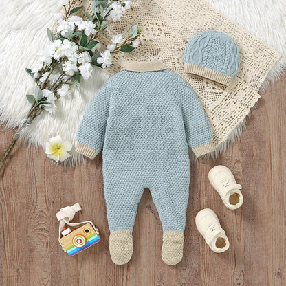 Overalls Boy Girl Jumpsuit Long Sleeve Autumn Foot Wrap Warm