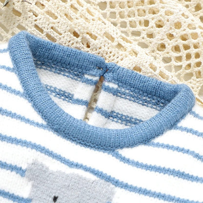 Baby Knit Rompers One Piece Cartoon Bear Newborn.