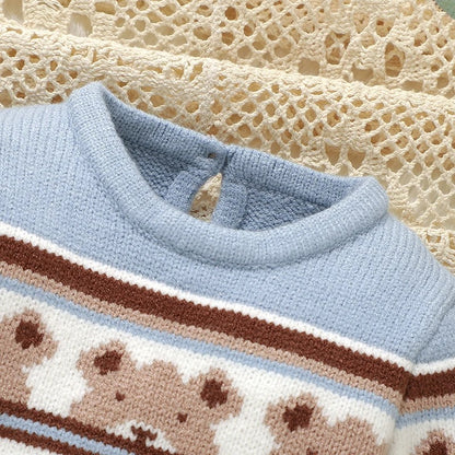 Cute Bears Newborn Boys Girls Jumpsuit Long Sleeve Foot Wrap.