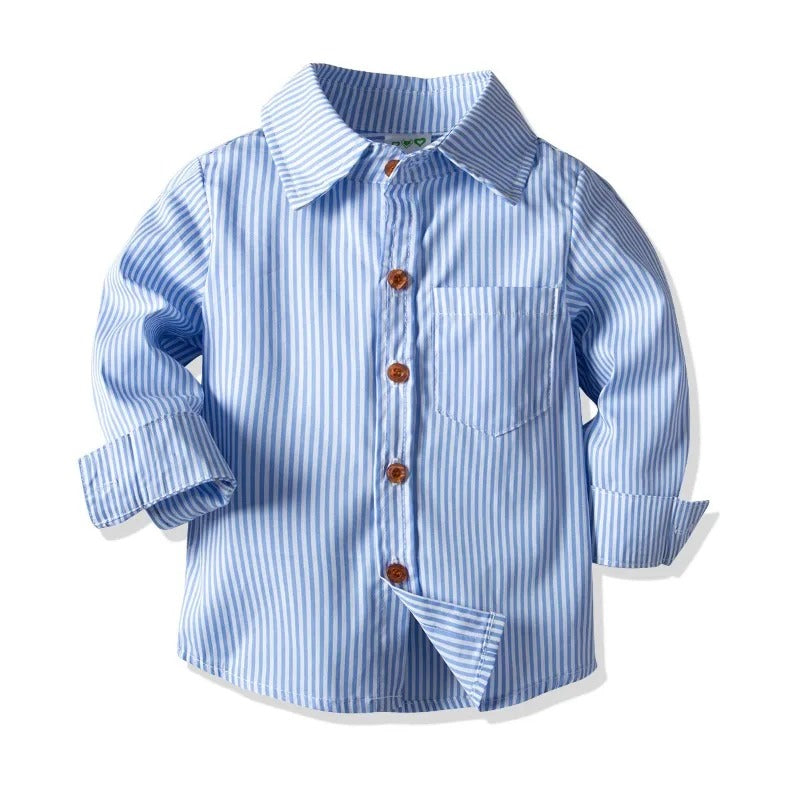Boys Wedding Suits Striped Vest + White Shirt + Pants