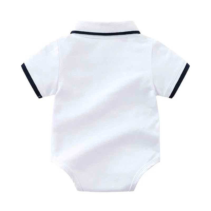Summer Fashion Newborn Boys Formal Clothing Set Cotton Romper Top+ Shorts