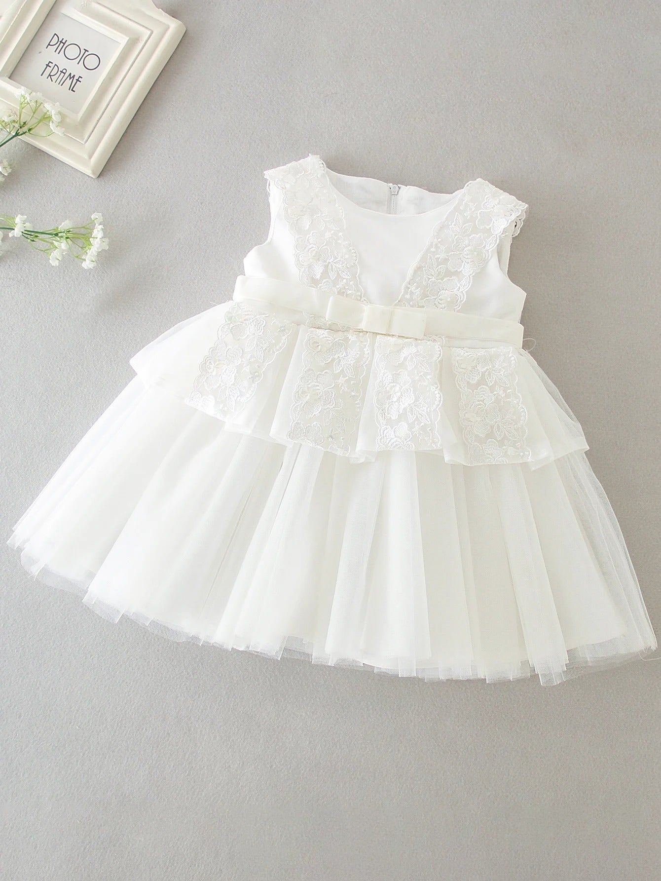Frock Baptism White Clothes