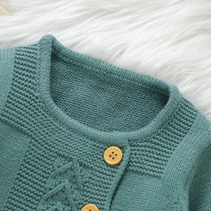 Baby Clothes Set Knit, warm Infant Sweater, Trousers, Leggings, Autumn.