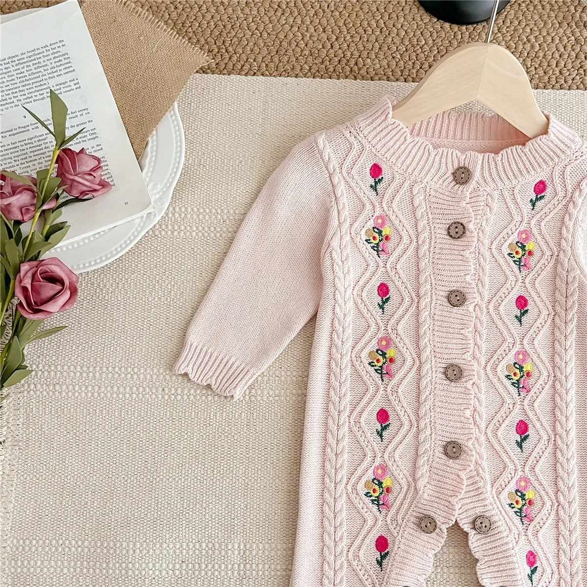 Long Sleeve Onesie with Hat Spring Autumn Clothes for Crawling And Outdoor Activities