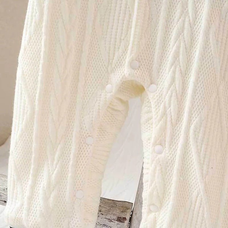 One-Piece Baby Romper Knitted Cartoon Bear Baby Boys