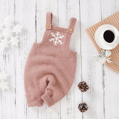 Baby Romper Knitted Solid Sleeveless Newborn Boy Girl.