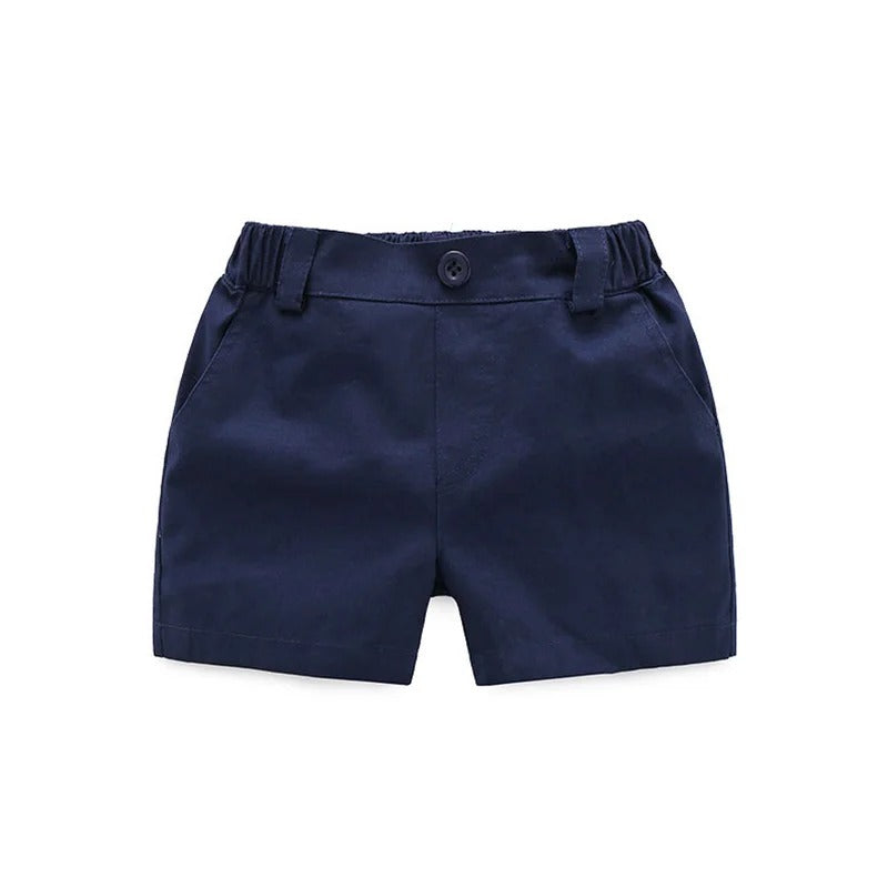 Summer Fashion Newborn Boys Formal Clothing Set Cotton Romper Top+ Shorts