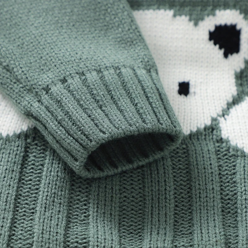 Baby Romper Knit Cute Cartoon Bear Newborn Girl Boy