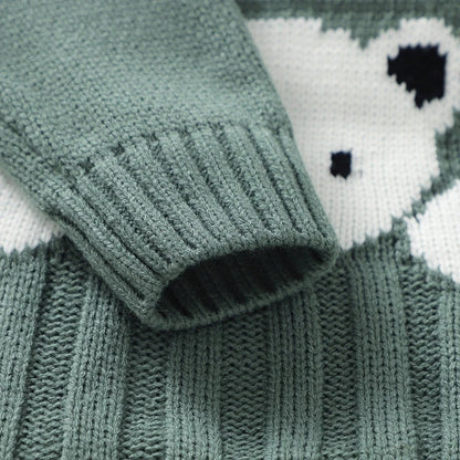 Baby Romper Knit Cute Cartoon Bear Newborn Girl Boy