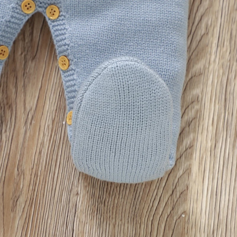 Cute Bears Newborn Boys Girls Jumpsuit Long Sleeve Foot Wrap.