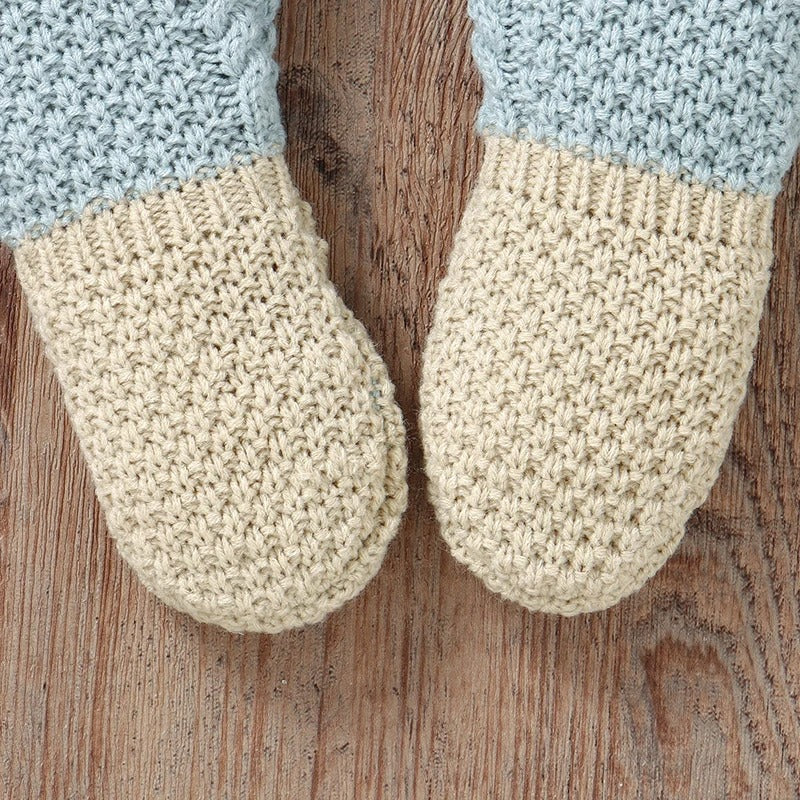 Overalls Boy Girl Jumpsuit Long Sleeve Autumn Foot Wrap Warm