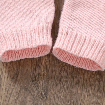 Newborn Baby Romper Knitted Infant Girl Jumpsuit Long Sleeve