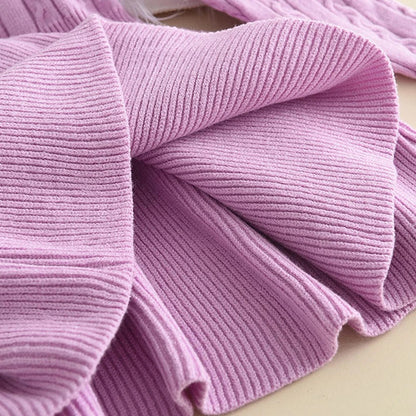 Knitting Wool Long Sleeve Dress Girls