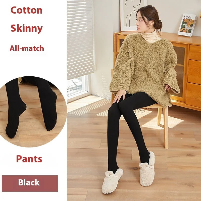 Maternity Pantyhose Cotton Vertical Stripe Autumn and Winter
