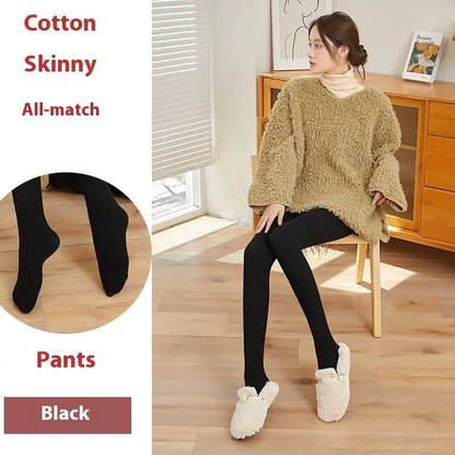 Maternity Pantyhose Cotton Vertical Stripe Autumn and Winter